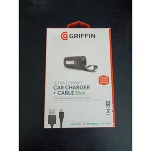 Ultra compact car charger+ cable 3' Griffin